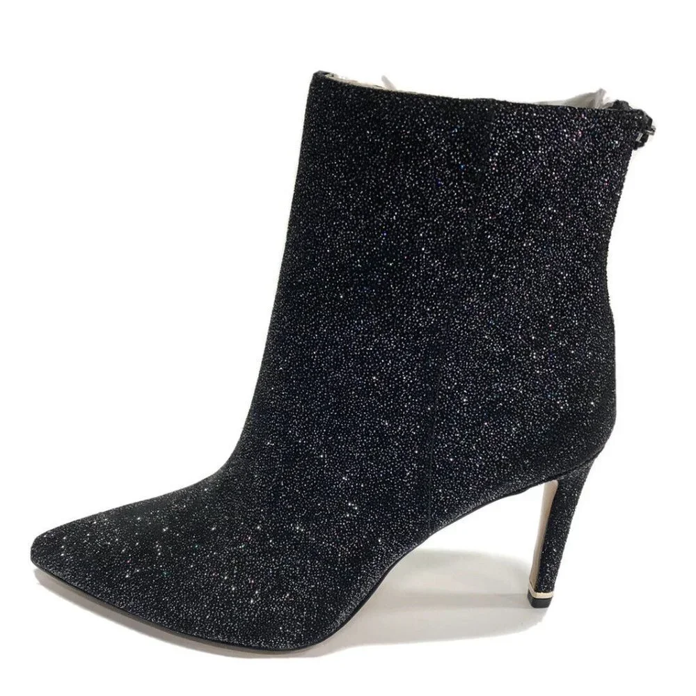 Kenneth Cole Women’s Riley 85 Black Sparkle Simple Bootie Size 8M